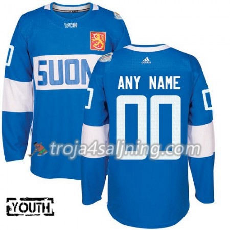 Finland tröja Customized World Cup i ishockey 2016 Blå Premier - NHL Tröjor Barn Finland tröja Customized World Cup i ishockey 2016 Blå Premier - NHL Tröjor Barn